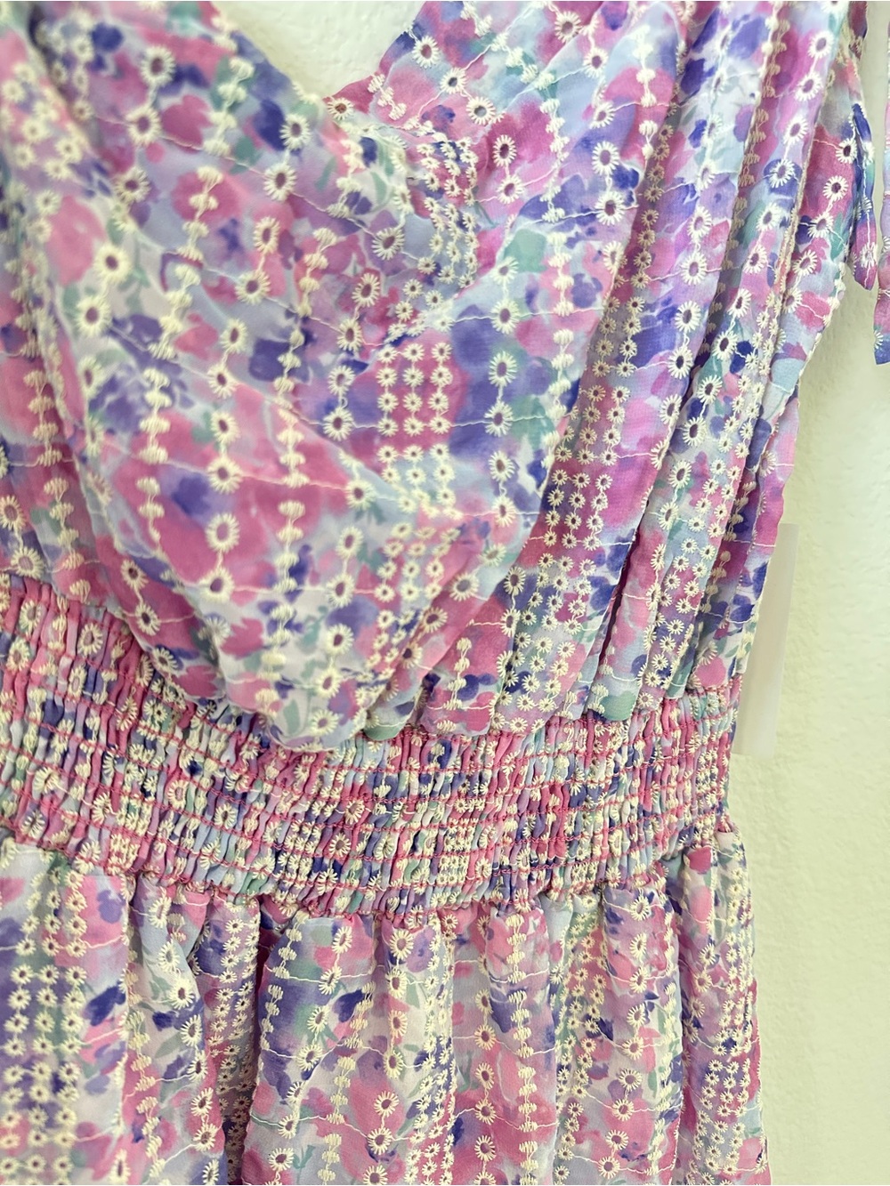 One-Shoulder Pink Floral Dress - Picture 2 of 2
